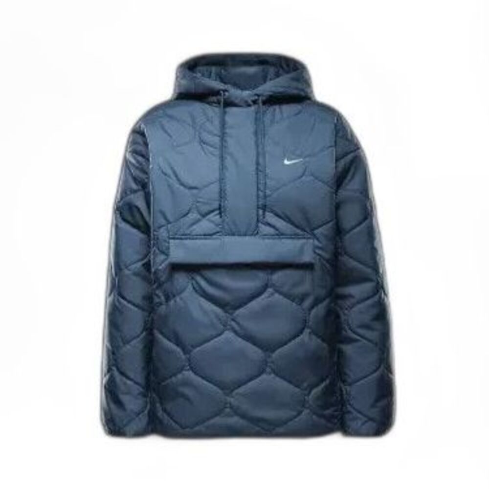 Nike Essential Womens Size XS Repel Padded Quilted Anorak Jacket Blue NEW $165
